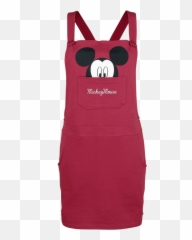 Mickey Mouse And Minnie U2013 Silhouettes Medium - length dress burgundy Sleeveless png
