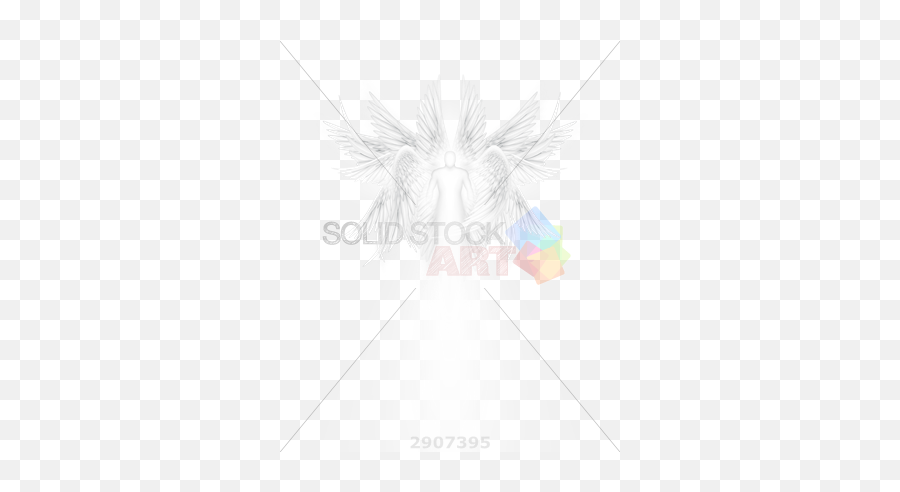 Stock Photo Of Vector Black And White Drawing Multi Winged Angel - Seraphim Angel Png,Wings Vector Png
