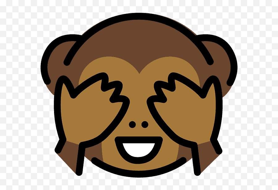 See - Noevil Monkey Emoji Clipart Free Download Transparent Emoji Augen Zuhalten Png,Evil Smile Png