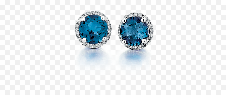 London Blue Topaz And Diamond Earrings - Solid Png,Diamond Earrings Png
