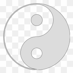 Yin - Yang Gray and White clipart Free download transparent Imgur png