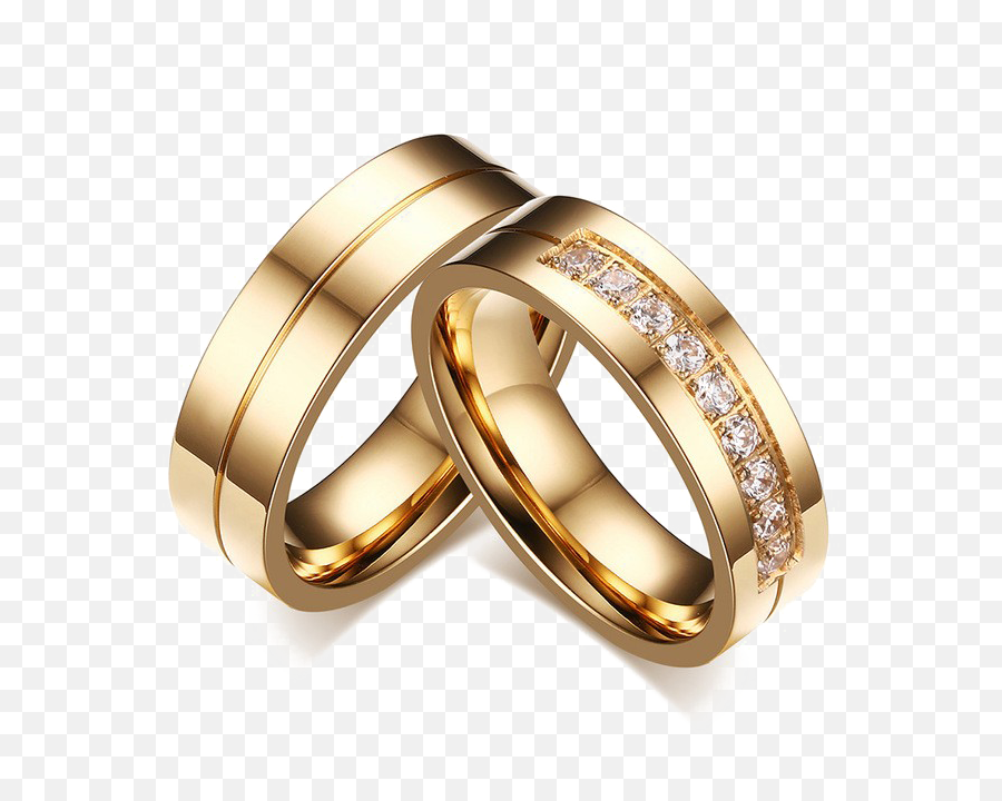 Engagement Couple Rings Gold Png - Marriage Wedding Rings Png,Engagement  Ring Png - free transparent png images 