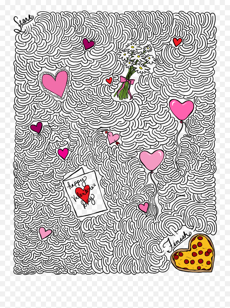 The Spinsterhood Diaries Happy Valentineu0027s Day Heart - Hard Day Maze Png,Happy Valentine's Day Png