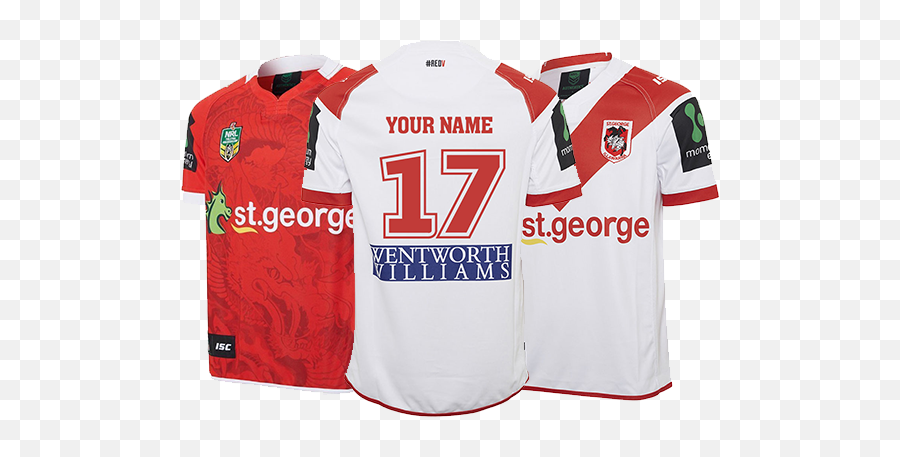 Personalised St George Illawarra Dragons Jerseys - St George Illawarra All Jersy Png,St George Icon Dragon