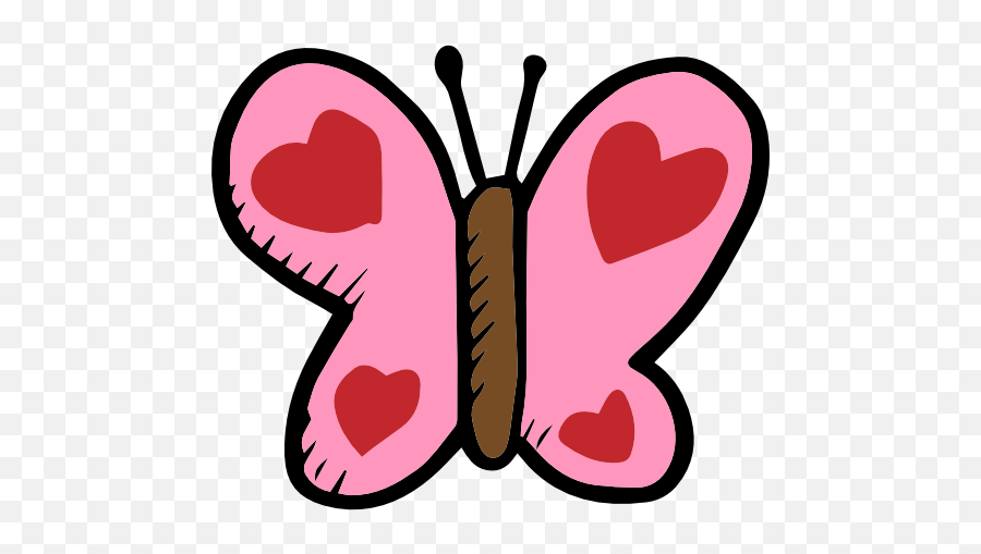 Butterfly Moths Hearts Insect Icon - Valentines Day Butterfly Clipart Png,Butterfly Icon Image Girly