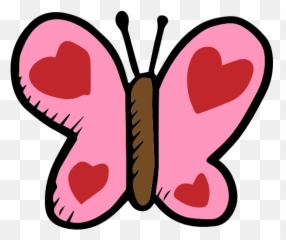 Butterfly Moths Hearts Insect Icon - Valentines Day Clipart png