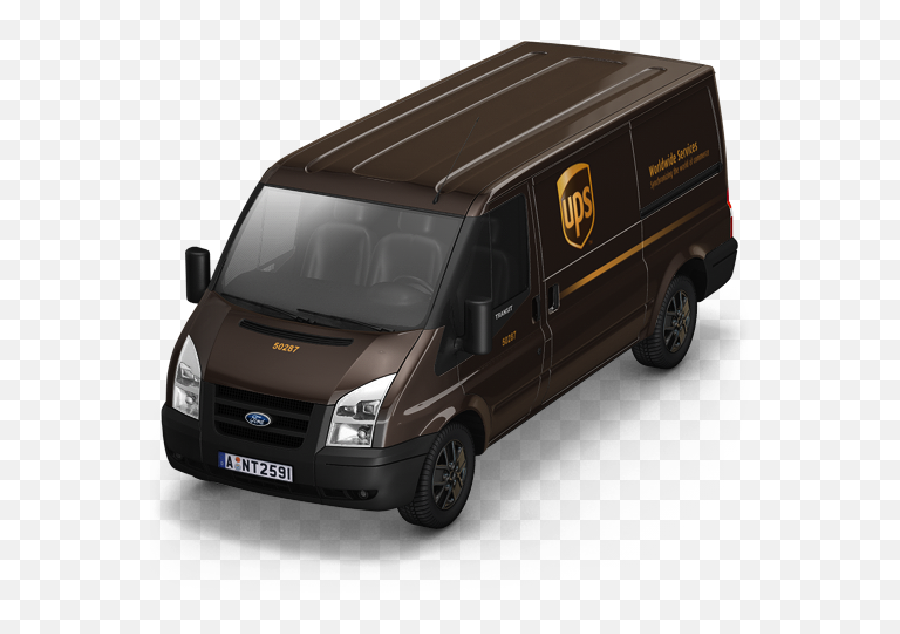 Ups Van Front Icon - Commercial Vehicle Png,Ups Truck Icon