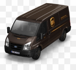 Ups Van Front Icon - Commercial Vehicle png