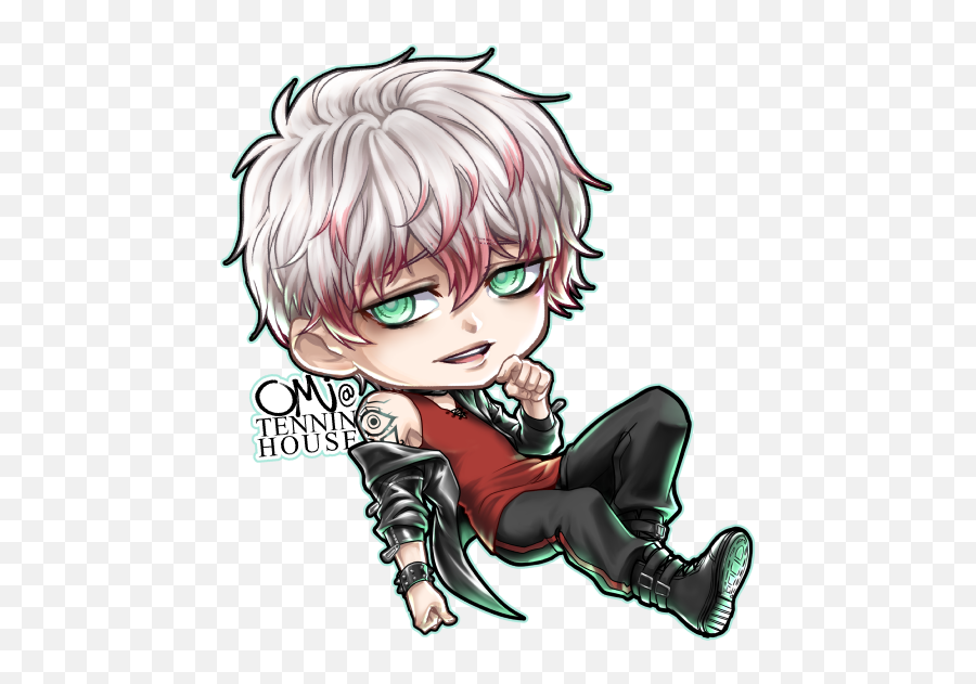 Fanart Unknown Chibi Mysticmessenger - Chibis De Mystic Messenger Png,Mystic Messenger Icon Maker