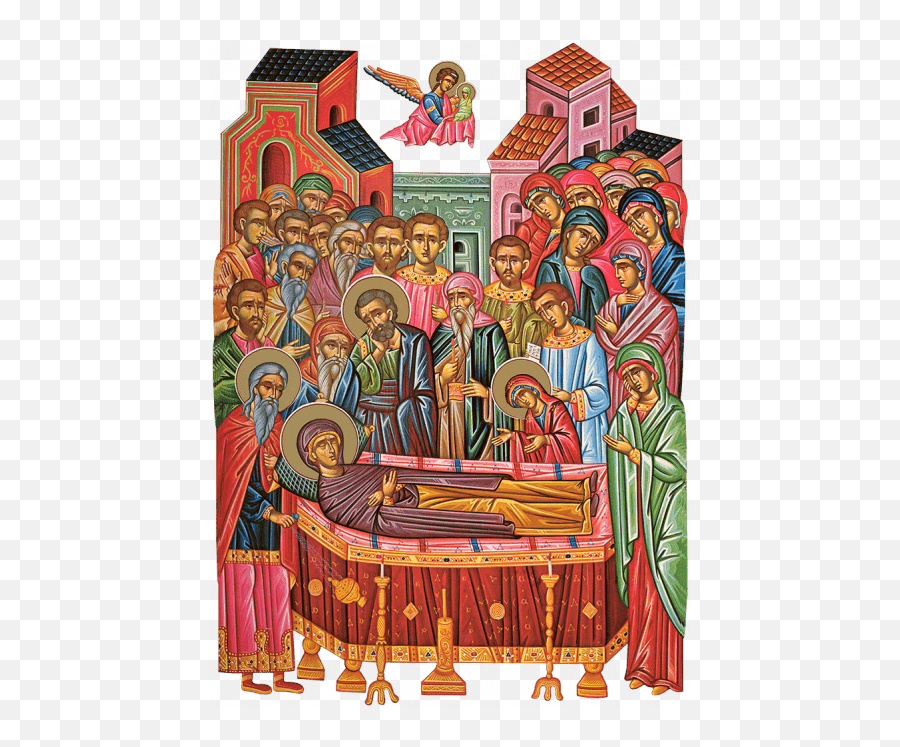 Dormition Of The Righteous Anna Mother Most Holy - Dormition Of Saint Anna Icon Png,Sunday Of Orthodoxy Icon