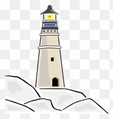 Lighthouse Transparent Rock Clipart Picture 1428528 - Transparent Image Of Lighthouse Png,Rock Clipart Transparent