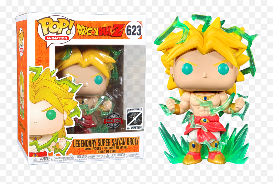 Dragon Ball Z Legendary Super Saiyan Broly Pop Vinyl Figure 623 - 6 Supersized Galactic Toys Exclusive Funko Pop Dragon Ball Png,Dragon Ball Super Broly Png