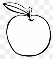 Black Apple Food Fruit Menu Apples Outline - Public png