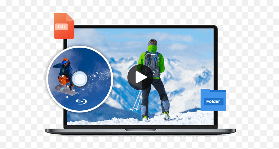 Free Mac Blu - Ray Player Play Bluray Movies And Media Files Man On Mountain Snow Png,Blu Ray Player Icon