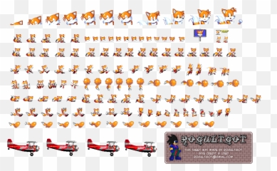 Tails Sprite Png - Sonic 2 Hd Tails Sprites,Tails Png