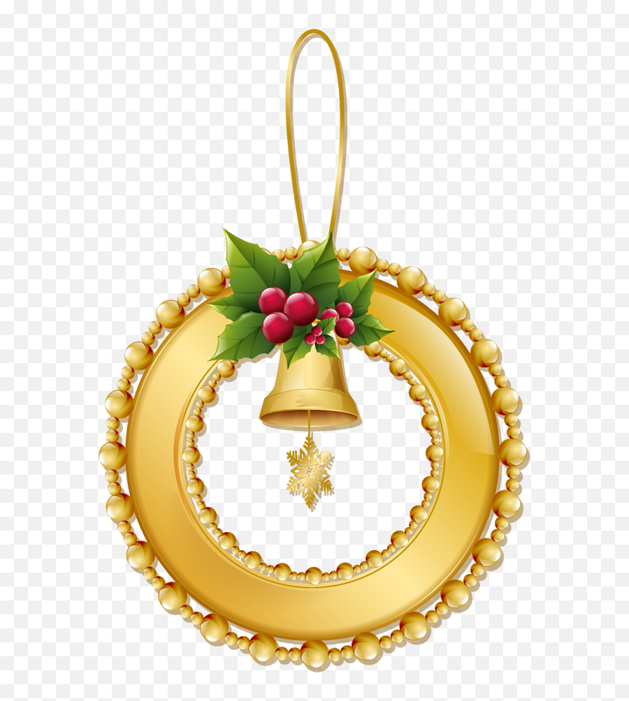 Christmas Wreath Clipart Png - Christmas Gold Wreath Png,Christmas Reef Png