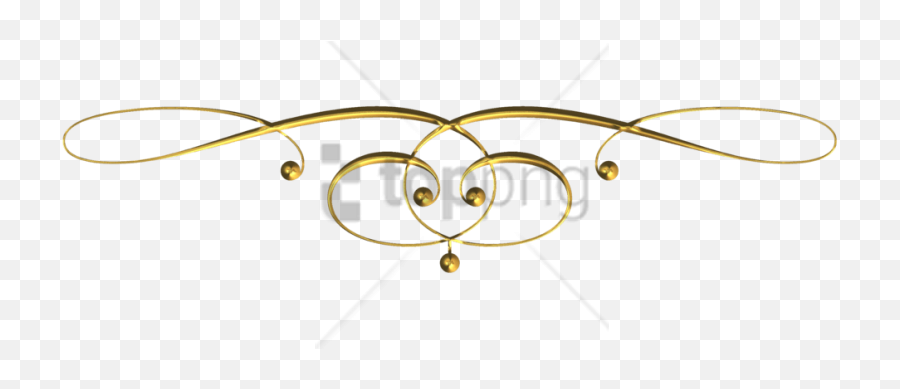 Decorative Gold Line Png Image - Swirl Gold Design Png,Fancy Line Png