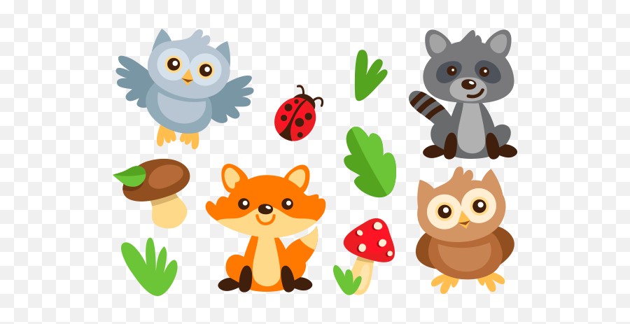 Funny Cute Animals - Cute Animals Vector Png,Animals Png