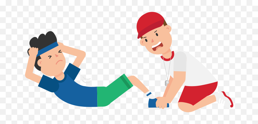 Man Doing Sit Ups Cartoon - Cartoon Doing Sit Ups Png,Transparent Cartoons