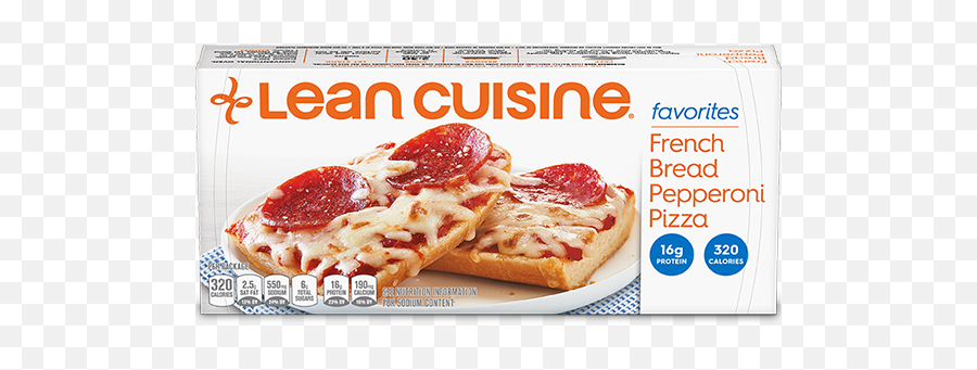 French Bread Pepperoni Pizza Frozen Meal Lean Cuisine - Pepperoni Png,Pepperoni Pizza Png