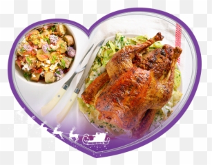 Classic Christmas Turkey With Eggnog Stuffing Walnut Potato - Hendl Png,Potato Salad Png