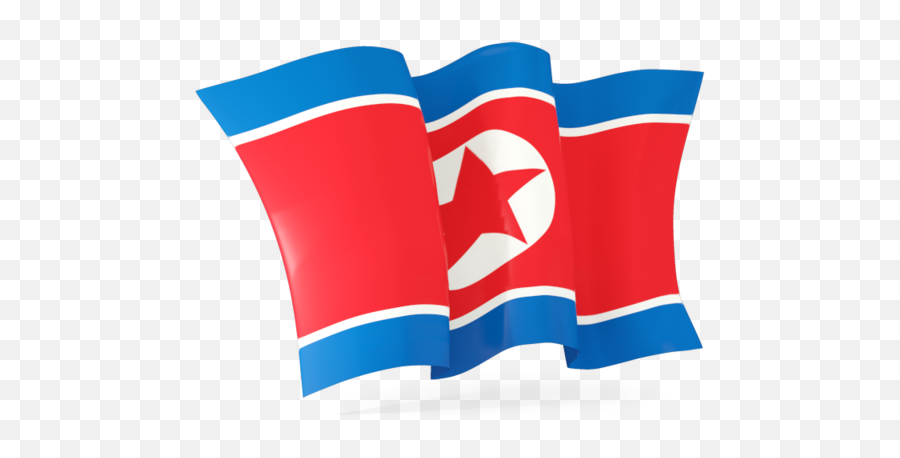 North Korea Flag Waving Clipart - North Korea Waving Flag Png,Korean Flag Png
