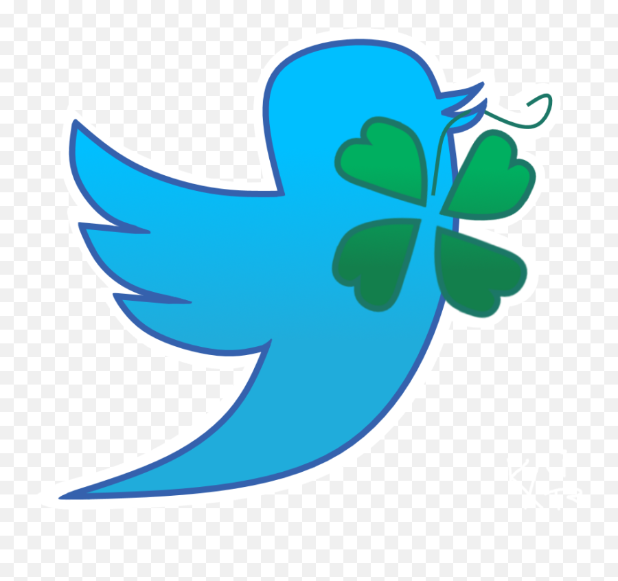 Twitter Bird Holding The 4chan Clover - Clip Art Png,4chan Logo Png