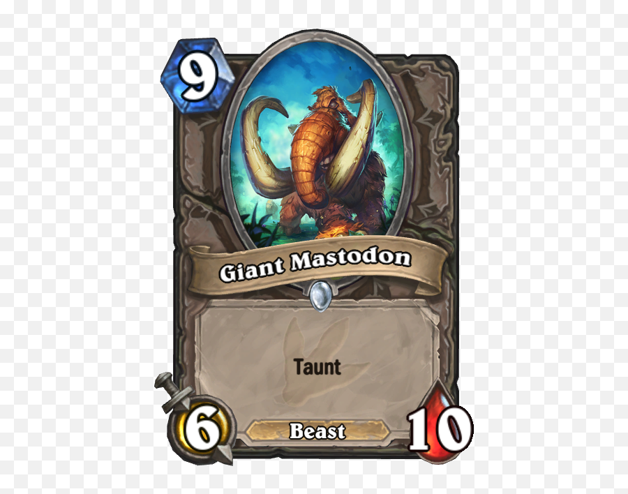 Giant Mastodon - Hearthstone Card Statistics Hsreplaynet Mastodon Hearthstone Png,Mastodon Png