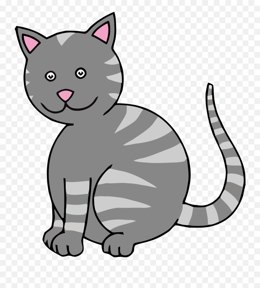 Gray Color Cat Clipart Png - Cat Clipart Png,Cat Head Png