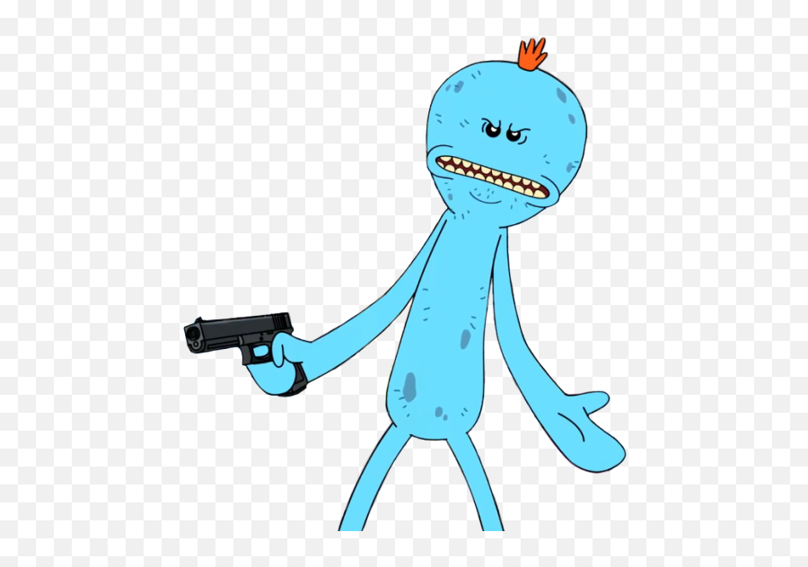 Mr Meeseeks With Gun Png Image - Rick And Morty Mr Meeseeks Gun,Mr Meeseeks Png