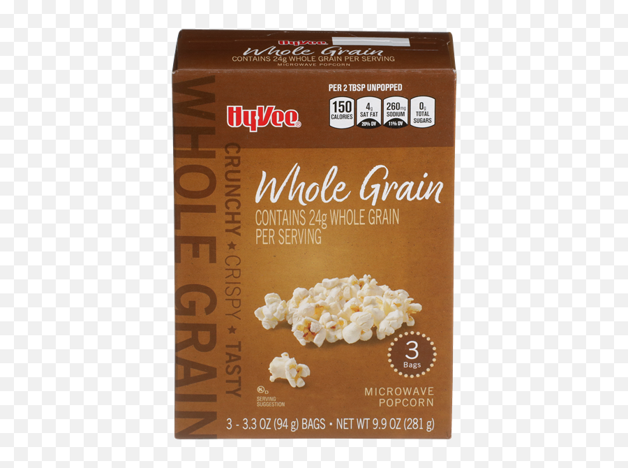 Hy - Vee Whole Grain Microwave Popcorn 333 Oz Bags Hyvee Whole Grain Microwave Popcorn Png,Popcorn Transparent
