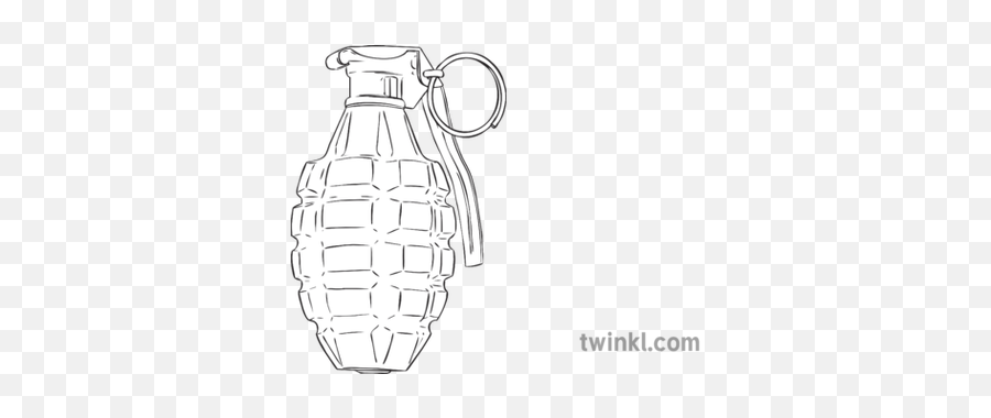 Ww2 Hand Grenade Explosive Weapon War Wwii Second World - Black And White Grenade Ww2 Png,Hand Grenade Png