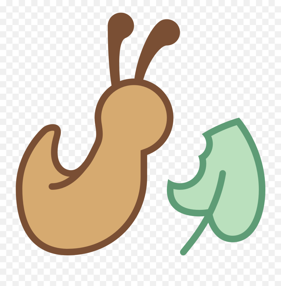 Icon Is Depicting A Slug Next To Leaf - Snail Clip Art Png,Slug Png