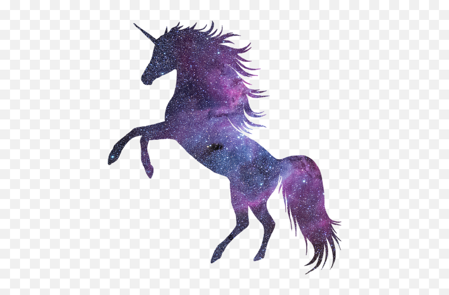 Unicorn In Space - Transparent Background Greeting Card Transparent Background Unicorn Transparent Png,Transparent Backround