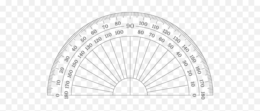 protractor actual size when printed