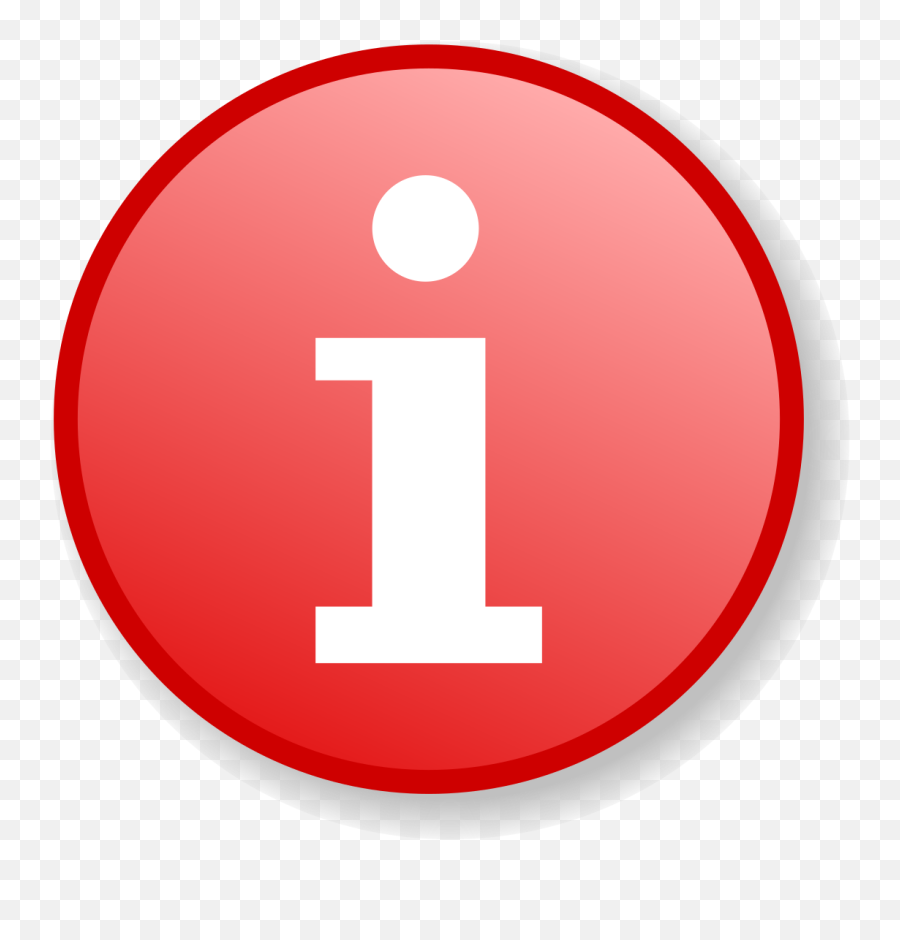 Red Information Icon With Gradient - Red Information Icon Png,Information Icon Png