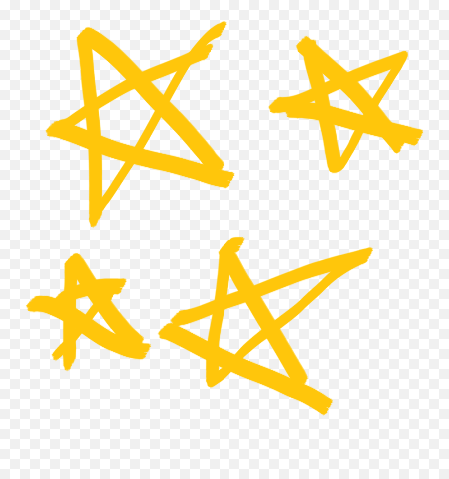 Stars Drawing Png - Hand Drawn Star Doodle Png,Yellow Star Transparent