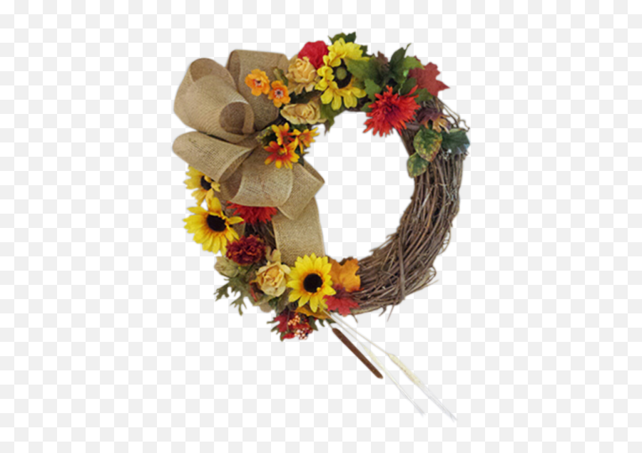 Fall Door Wreath - Bouquet Png,Fall Flowers Png