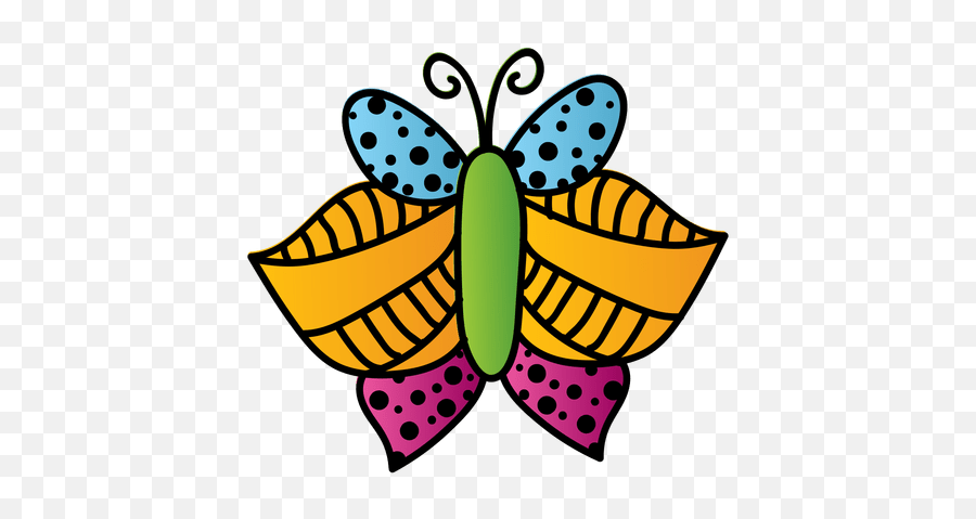Lines Dotted Decorated Butterfly - Transparent Png U0026 Svg Mariposa Con Líneas Y Puntos,Dotted Lines Png