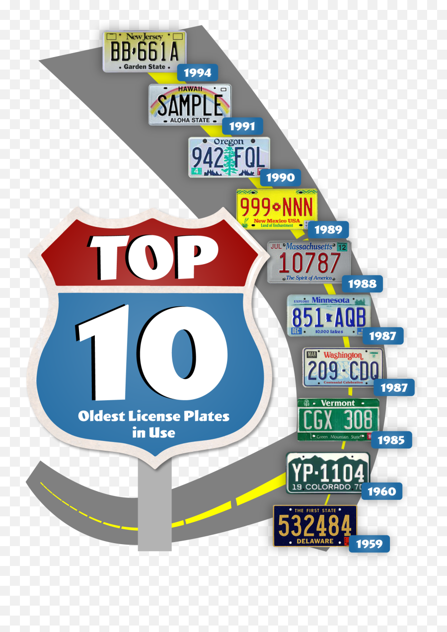 The Great American License Plate Map 50 Years Of Plates Png
