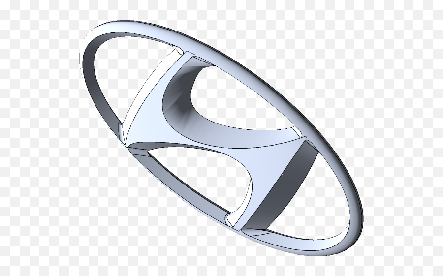 Hyundai Logo 3d Cad Model Library Grabcad - Rim Png,Hyundai Logo Png