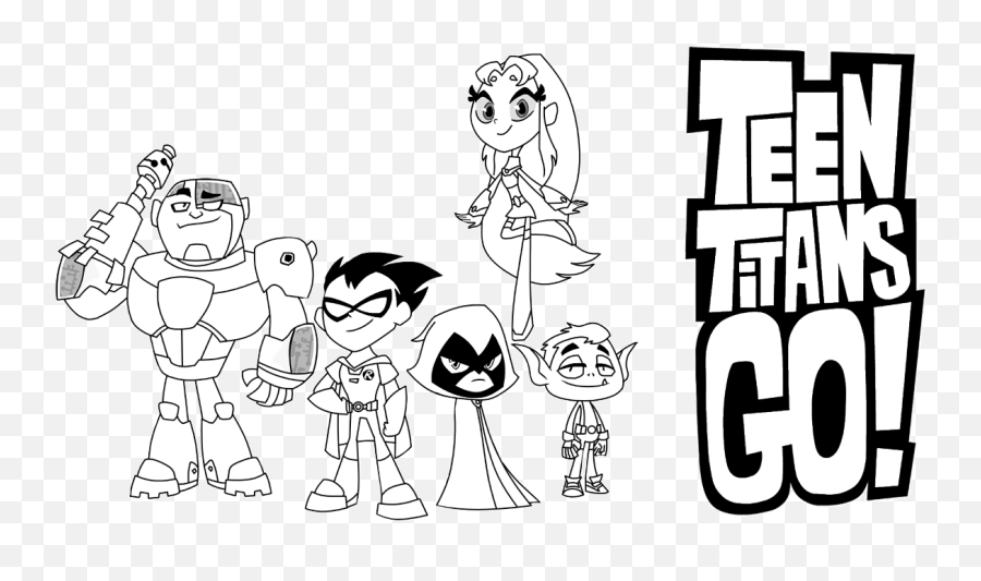 Coloring Pages Teen Titans Go All Characters Robin Starfire - Teen Titans Go Colouring Png,Fortnite Raven Png