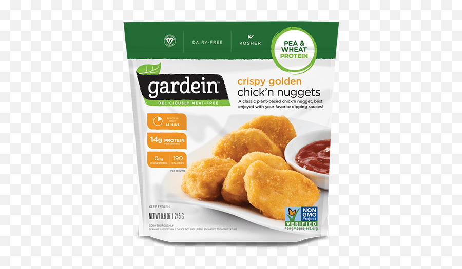 Crispy Golden Chicku2019n Nuggets - Gardein Nashville Hot Chicken Png,Chicken Nugget Png