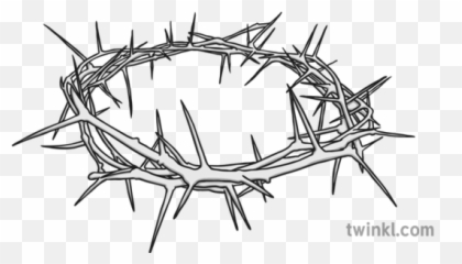 Crown Of Thorns Black And White Illustration - Twinkl And Drawing Of png