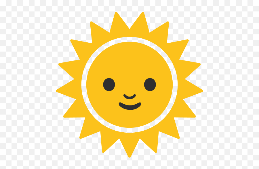 Sun With Face - Android Sun Emoji Png,Sun Emoji Png