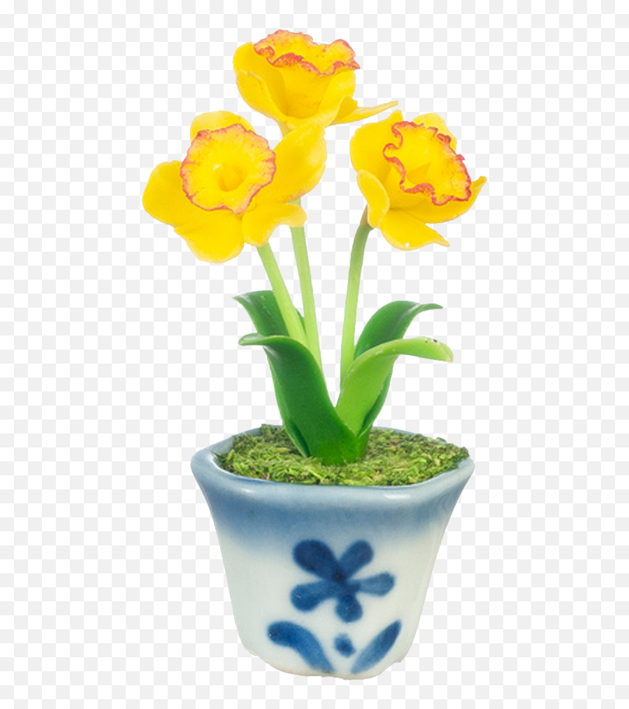 Daffodil Flowers In A Pot Dollhouse - Tulip Png,Daffodil Png