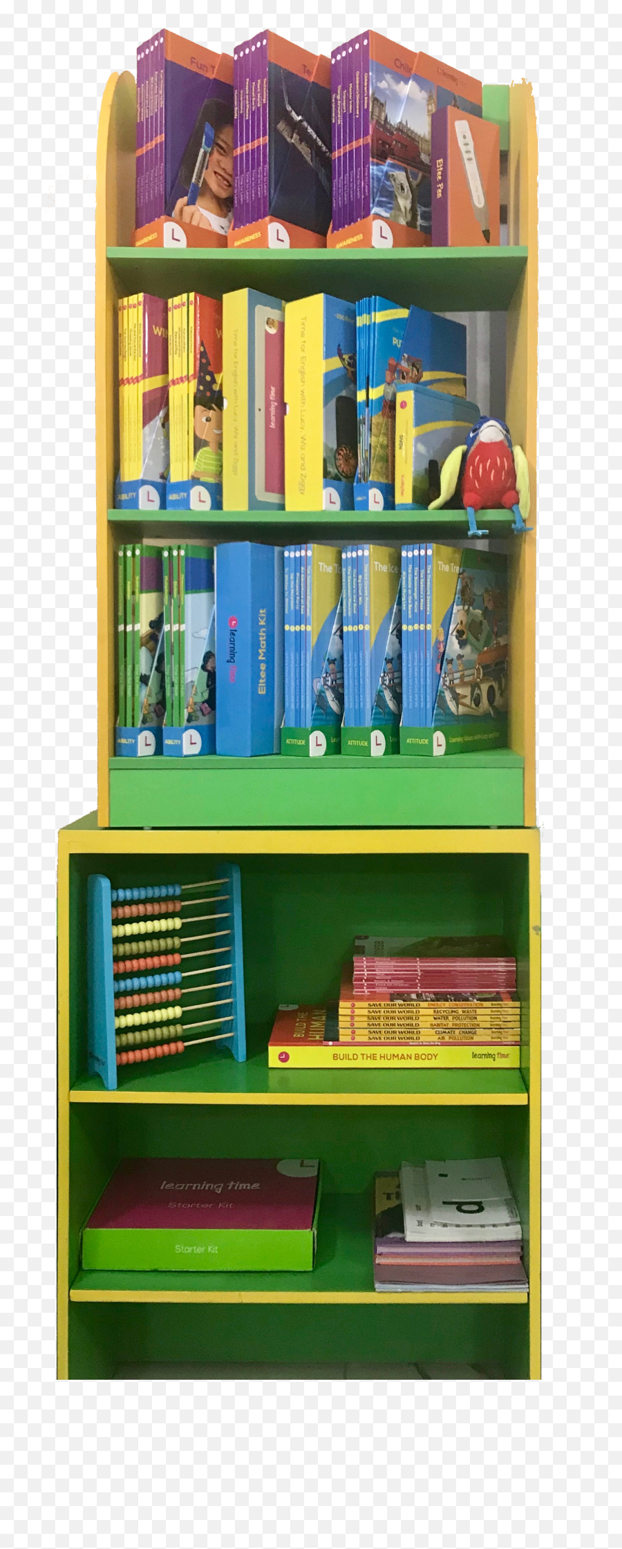 Eltee - Bookshelf Learning Time Png,Shelf Png