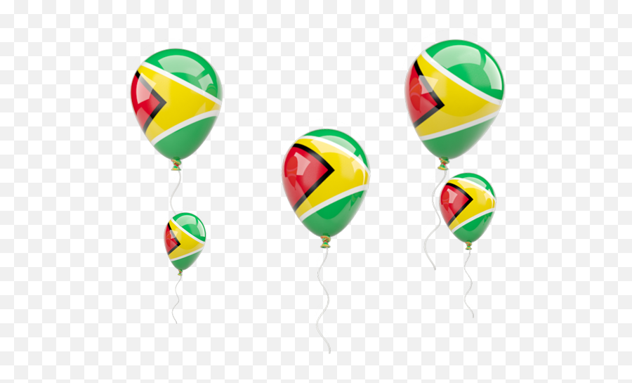 Balloon Shape Flag Of Guyana Guyanese Flag2 - Balloon Png,Guyana Flag Png