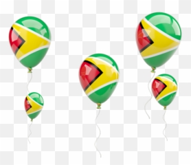 Balloon Shape Flag Of Guyana Guyanese Flag2 - Balloon Png,Guyana Flag Png