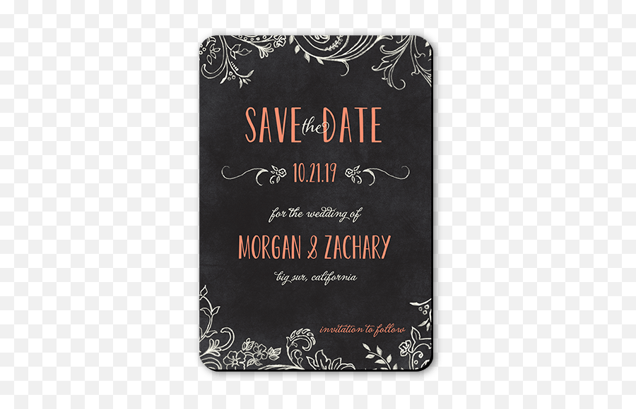 Chalk Celebration Save The Date Cards Shutterfly Rustic - Event Png,Shutterfly Png